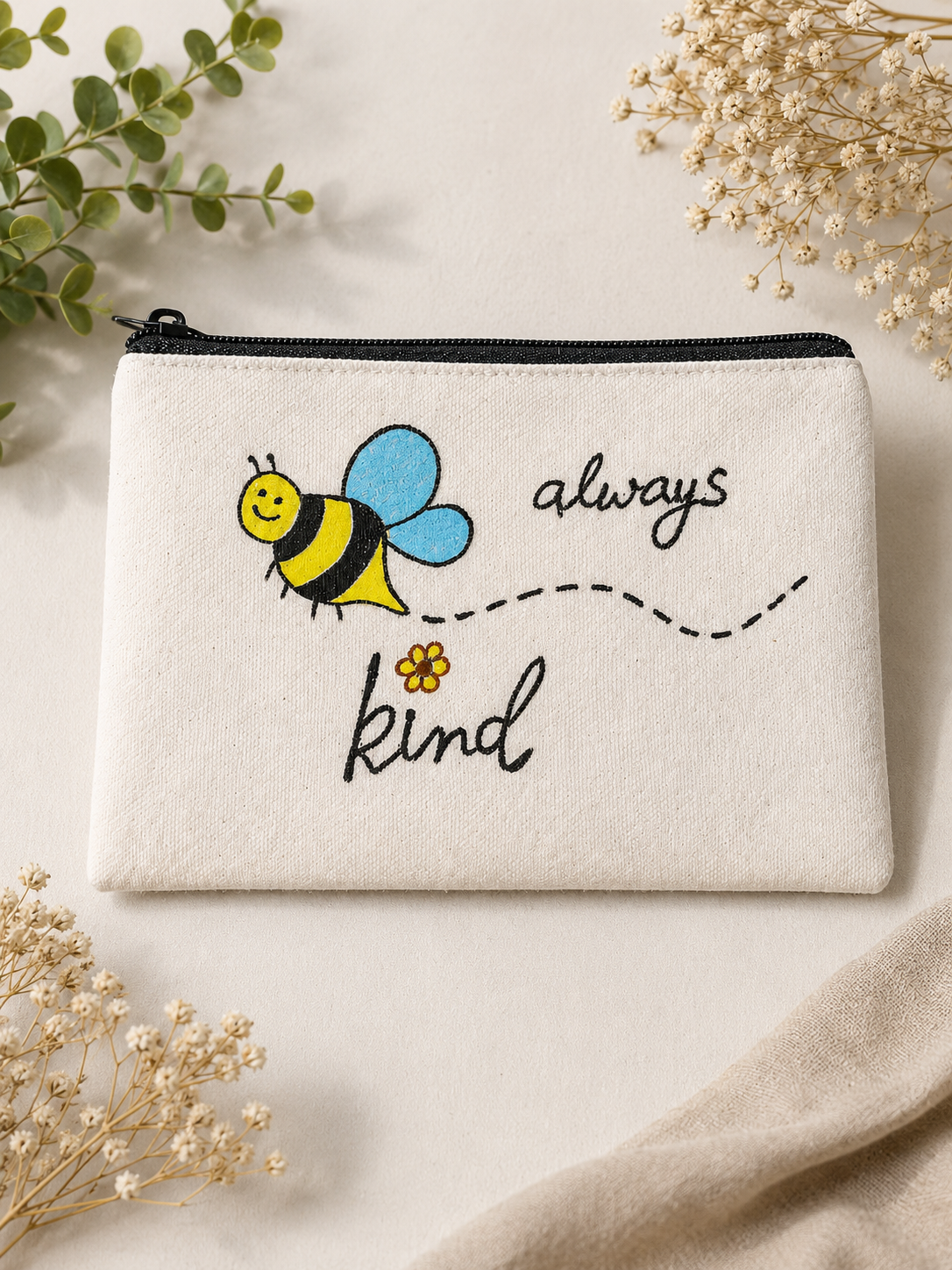 Bee kind pouch