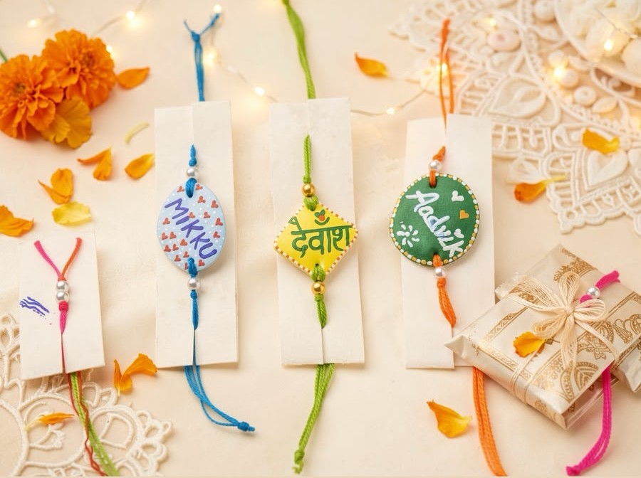 Custom Hand-Painted Name Rakhi