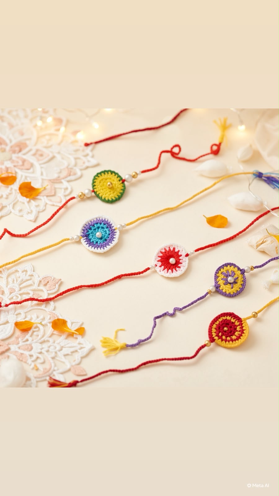 Miniature Crochet Flora & Blossom Rakhis